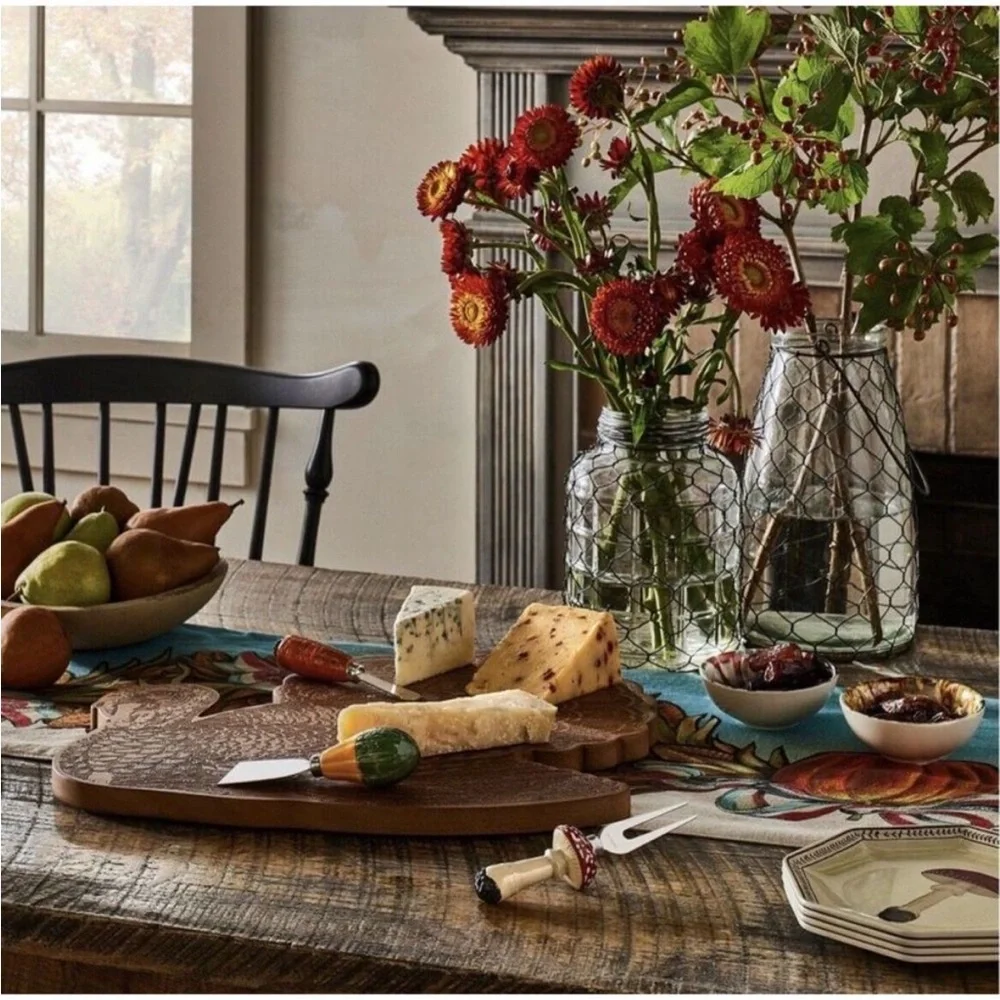 John Derian x Target 3pc Fall Vegetable Stoneware Cheese Knifes Thanksgiving